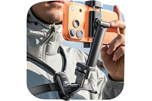 LISEN Neck Phone Holder for Bed Video Recording POV Camera Phone Chest Mount for Gopro Neck Mount [2025 Upgrad No.1] for iPhone Samsung 4-7 Inch Phones Akaso Insta360 Dji360 Other Action Cameras