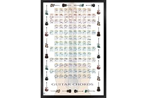 Trends International Guitar Chords II - Learn to Play Guitar Wall Poster, 14.725" x 22.375", Black Framed Version