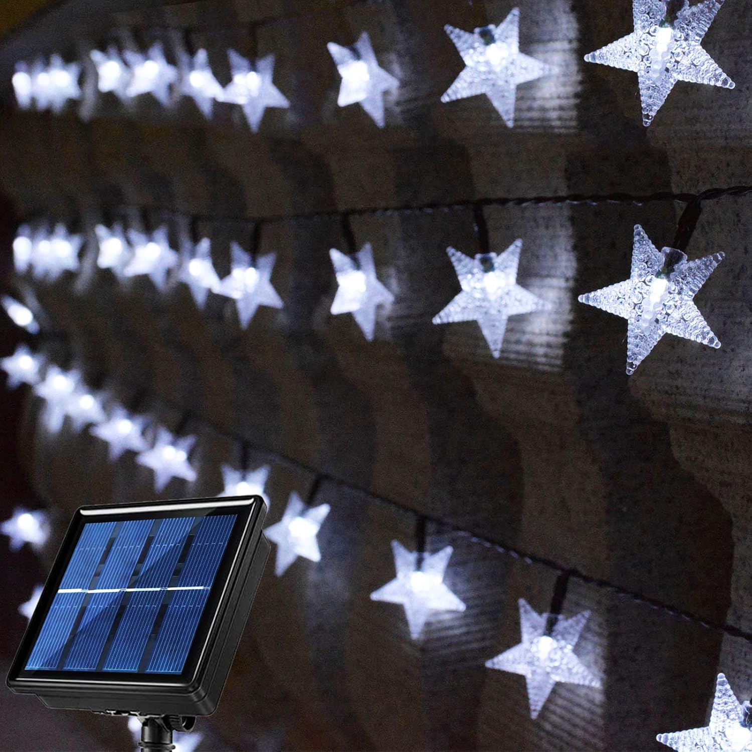 Solar Star Lights Outdoor Decorations String Lights, 56ft/17m 120 LED