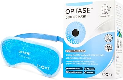 Optase Cooling Mask HydroCool Reusable Eye Mask Allergy Dry Eye Relief