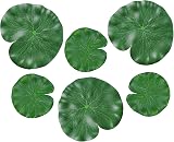 IRYNA 6Pcs Artificial Lily Pads Leaves Floating Foam Lotus Leaves 10cm 17cm view 1