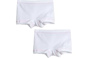 City Threads Girls' 2-Pack Boyshorts Underwear Bloomers for Play and Under Dresses Made in USA