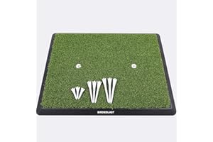 BIRDIEBLAST Professional Turf Golf Hitting Mat, Rubber Base Golf Practice Mat, Premium Golf Mat for Indoor and Outdoor Training