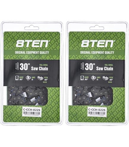 Amazon.com: 8TEN Full Chisel Chainsaw Chain 30 Inch .063 .404 91DL