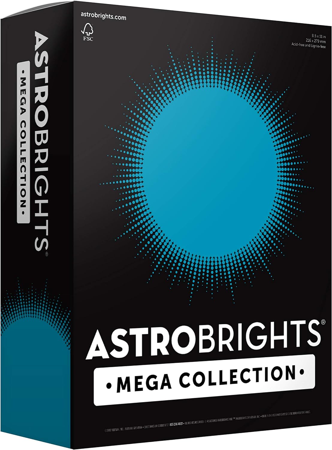 Astrobrights Mega Collection, Colored Paper, Ultra Blue, 625 Sheets, 24 lb/89 gsm, 8.5" x 11" - MORE SHEETS! (91690)