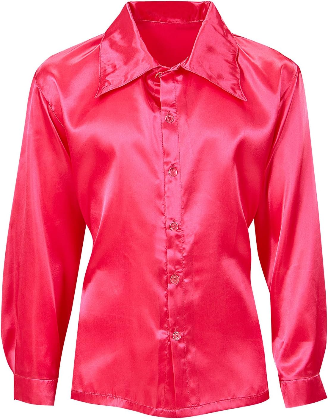 Widmann Generique - Pink Satin Shirt for Men Large (UK 14/16)