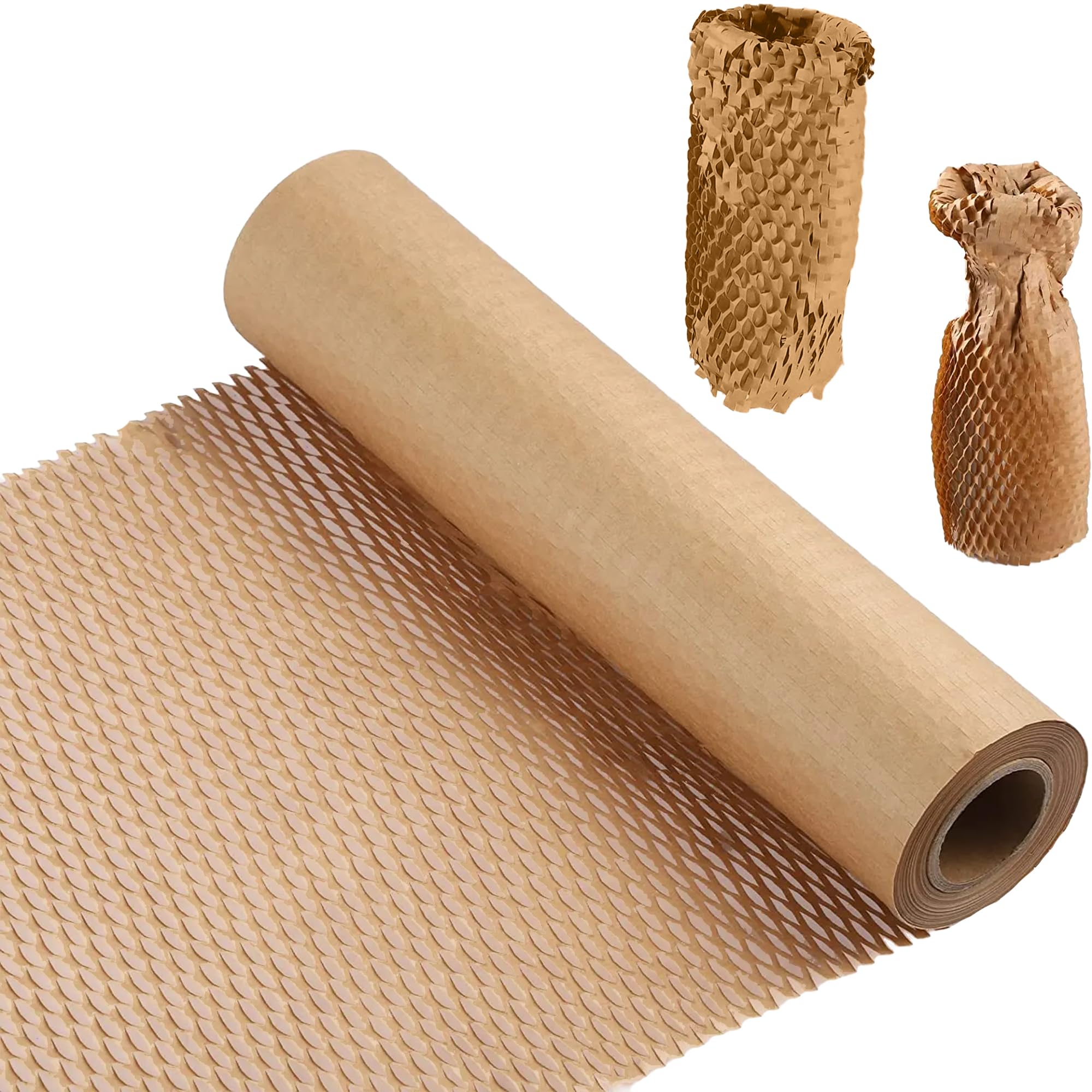 Olicky Honeycomb Packaging Paper Roll - 30M x 30cm Packing Paper Cushioning Wrap for Shipping, Moving, and Breakables - Bubble Wrap Alternative