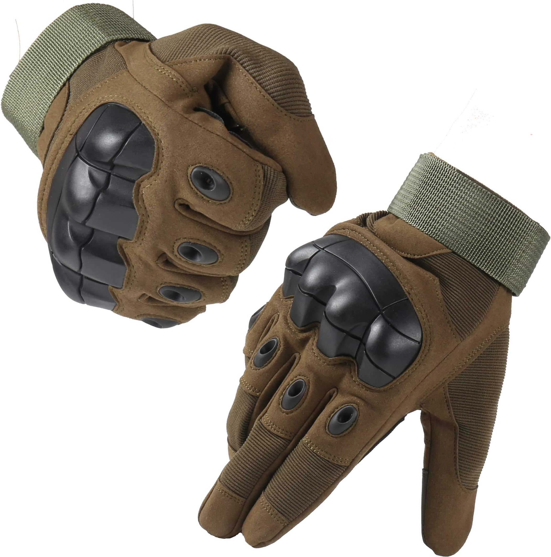 HIKEMAN Tactical Military Gloves Hard Knuckle Touch Screen Full fingger Armor Heavy Duty Gloves for Motorcycle Cycling Airsoft Combat Hunting Shooting Hiking Outdoor Sport