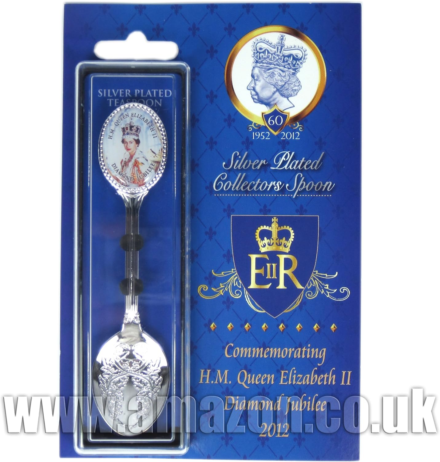 Coronation Silverplated Photostone Spoon, H M Queen Elizabeth II