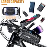 Faireach Bike Handlebar Bag with Phone Holder, Waterproof Front Frame Pouch view 7