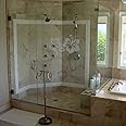 Hibiscus - Coastal Design Series - Etched Decal - Shower Doors, Sliding Glass Doors & Windows - 9" tall x 12" wide