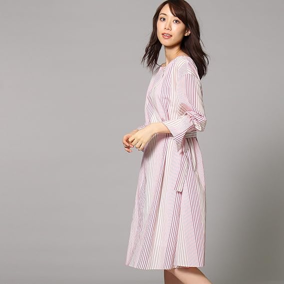 Amazon Co Jp アンタイトル Untitled Nalya マルチストライプ ワンピース 02 M レッド 362 服 ファッション小物