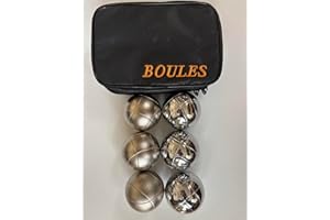 BuyBocceBalls Listing -73mm Metal Petanque/Boules 6 Ball Set with 3 Silver and 3 Sandlasted Nickel Balls