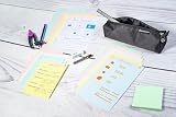 Exacompta Ref 13653E 12 Boxes 100 Squared 5x5 Perforated Index Cards 125x200mm view 5