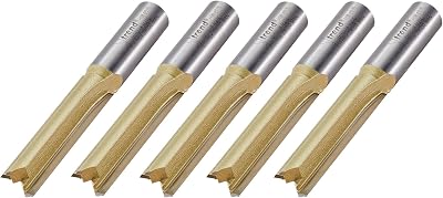 Trend Straight Two Flute Router Cutter 1/2 Inch Shank 50mm Cut 5 Pack BR01/5