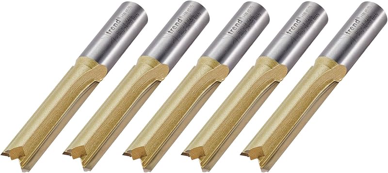 Trend Straight Two Flute Router Cutter 1/2 Inch Shank 50mm Cut 5 Pack BR01/5