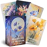 DPEHAKMK Flower Wisdom Oracle Deck, Plant Spirit Oracle Cards for Beginners, Psychological Insight, Nature Oracle, Healing, Growth, Love Oracle Deck for Spiritual Guidance