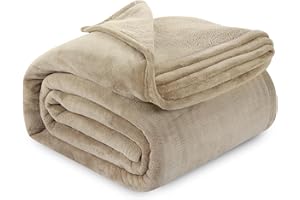 Utopia Bedding Camel Fleece Blanket King Size Lightweight Fuzzy Soft Anti-Static Microfiber Bed Blanket (90x102 Inch)