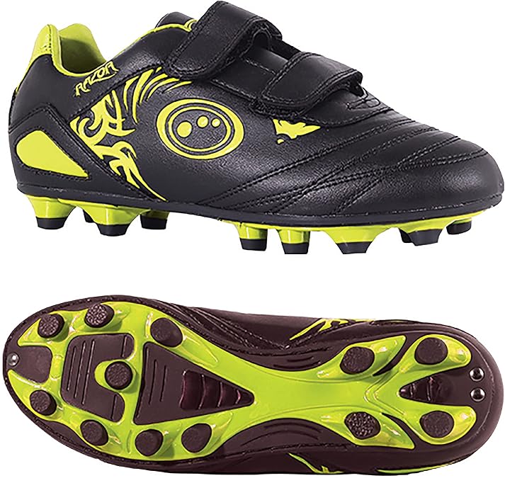 Optimum Razor Moulded Stud Football Boots, (Black/Yellow), 1 UK Amazon