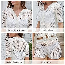 KANSOON 2Pc Summer Outfits for Women Crochet