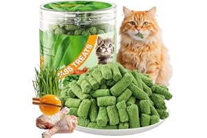 Freeze-Dried Cat Chew Toy 100g - Chicken & Egg Yolk with Cat Grass | Dental Health, Hairball Control, Skin & Coat Care | Natu