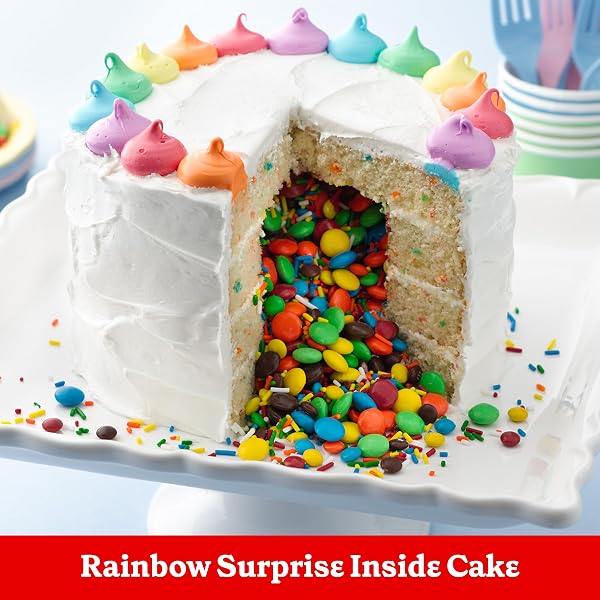 BETTY CROCKER DELIGHTS SUPER MOIST PARTY RAINBOW CHIP CAKE MIX, 13.25 OZ