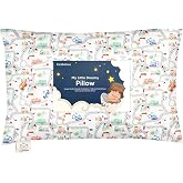 Toddler Pillow with Pillowcase, 13x18 My Little Dreamy Pillow (Roadway) | Kids Travel Bed Pillow for Sleep, Organic Cotton Small Pillowcase, Soft, Breathable, Machine Washable, Toddlers 2-5 years