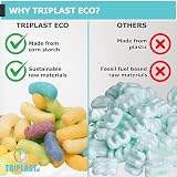 Triplast ECO Packing Peanuts MultiColour 1 Cubic Ft Corn Starch Biodegradable view 3