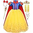 GZ-LAOPAITOU Princess Costume for Girls Princess Dress Up Kids Halloween Cosplay Birthday Party Dress Up with Cape