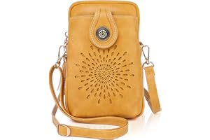 APHISON Small Crossbody Bags for Women, Lightweight Vegan Leather Cell Phone Purse, Cute Purses with Tassels