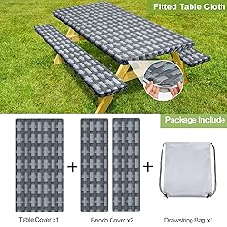 Picnic Table Cover with Bench Covers Camping