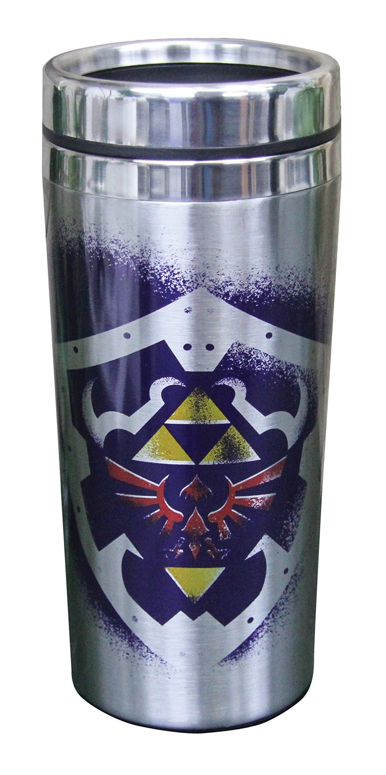 Paladone The Legend of Zelda Metal Tumbler - Officially Licensed Double-Walled Stainless Steel Travel Mug for Hot & Cold Beverages, Gifts for Legend of Zelda Gamers 450ml (16 fl oz)