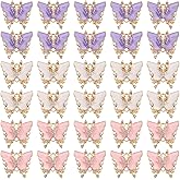CHGCRAFT 30 Pcs Alloy Ename Butterfly Pendant Butterfly Charms for Necklace Bracelet Earring Keychain DIY Craft Jewelry Making, 23×25×3.5mm
