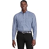 Izod Mens Performance Comfort Long Sleeve Plaid Button Down