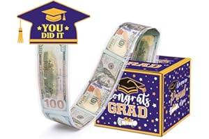 Meiidoshine Graduation Gifts, Graduation Money Box Purple, Surprise Grad Money Holder with Pull Out Card, Class of 2025 Funny Cash Gift Ideas for Boys Girls High School College