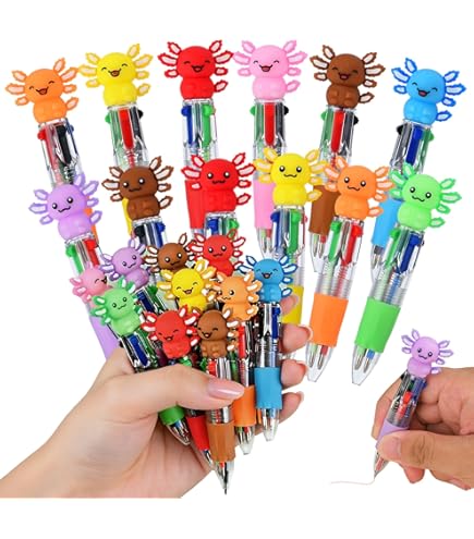 Amazon.com: LiYiQ 24 Pcs Axolotl Multicolor Pen in One Cartoon