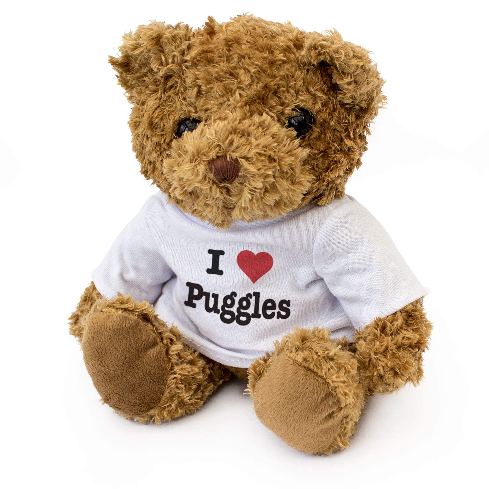 I LOVE PUGGLES - Teddy Bear - Cute Soft Cuddly - Dog Gift Present