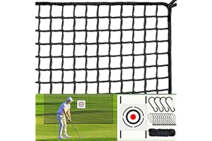 FOB-PROS Golf Practice Net - Golf Hitting Net with Target Cloth as Ball Batting Net for Outdoor & Indoor, Heavy Duty Nylon Sports Barrier Netting as Soccer