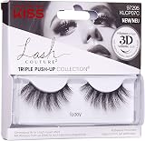 KISS Lash Couture Triple Push Up False Lashes Teddy 3D Volume Reusable Glue view 5