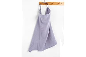 DHINKYOUNG Muslin Nursing Cover for Breastfeeding Upgraded Breastfeeding Cover with Rigid Hoop, 100% Cotton (Medium Gray)