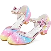 Motasha Girls Sandals Closed Toe Heels Wedding Party Girls Dress Shoes Toddler Little Big Kid