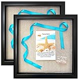 12x12" Display Shadow Box Frame (2-pack) with Linen