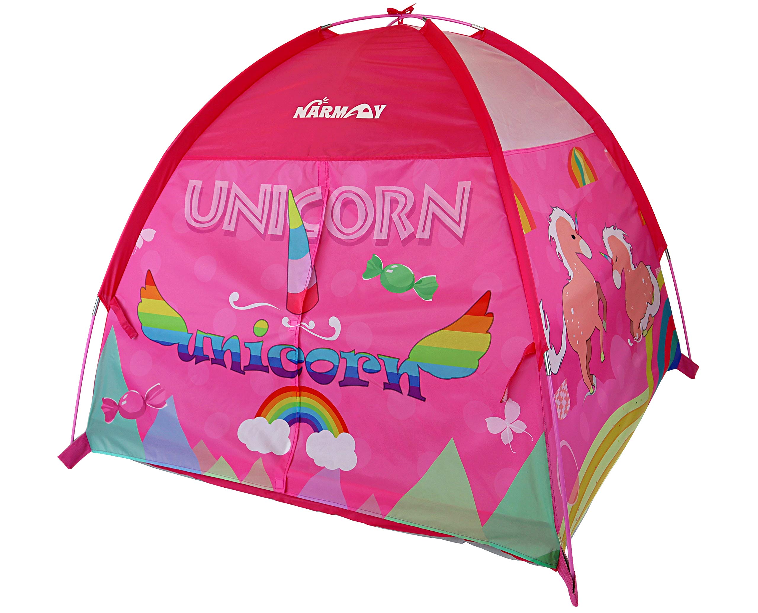 NARMAY® Play Tent Unicorn Dome Tent for Kids Indoor/Outdoor Fun - 48 x 48 x 40 inch