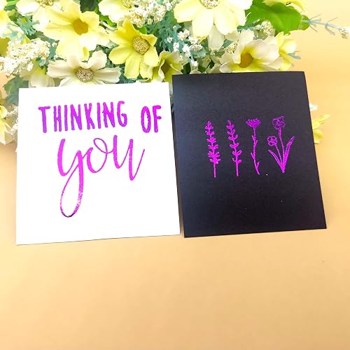 Alinacutle Purple Laser Toner Reactive Foil Roll - Metallic Transfer Sheet For Crafts, Scrapbooking & Invitations (7.6" X 16.4")