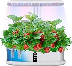 Hydroponics Growing System, Automatic Timer Indoor Herb Germination Kits with LED Grow Light, Height Adjustable Smart Garden Starter for Home Kitchen,10 pods