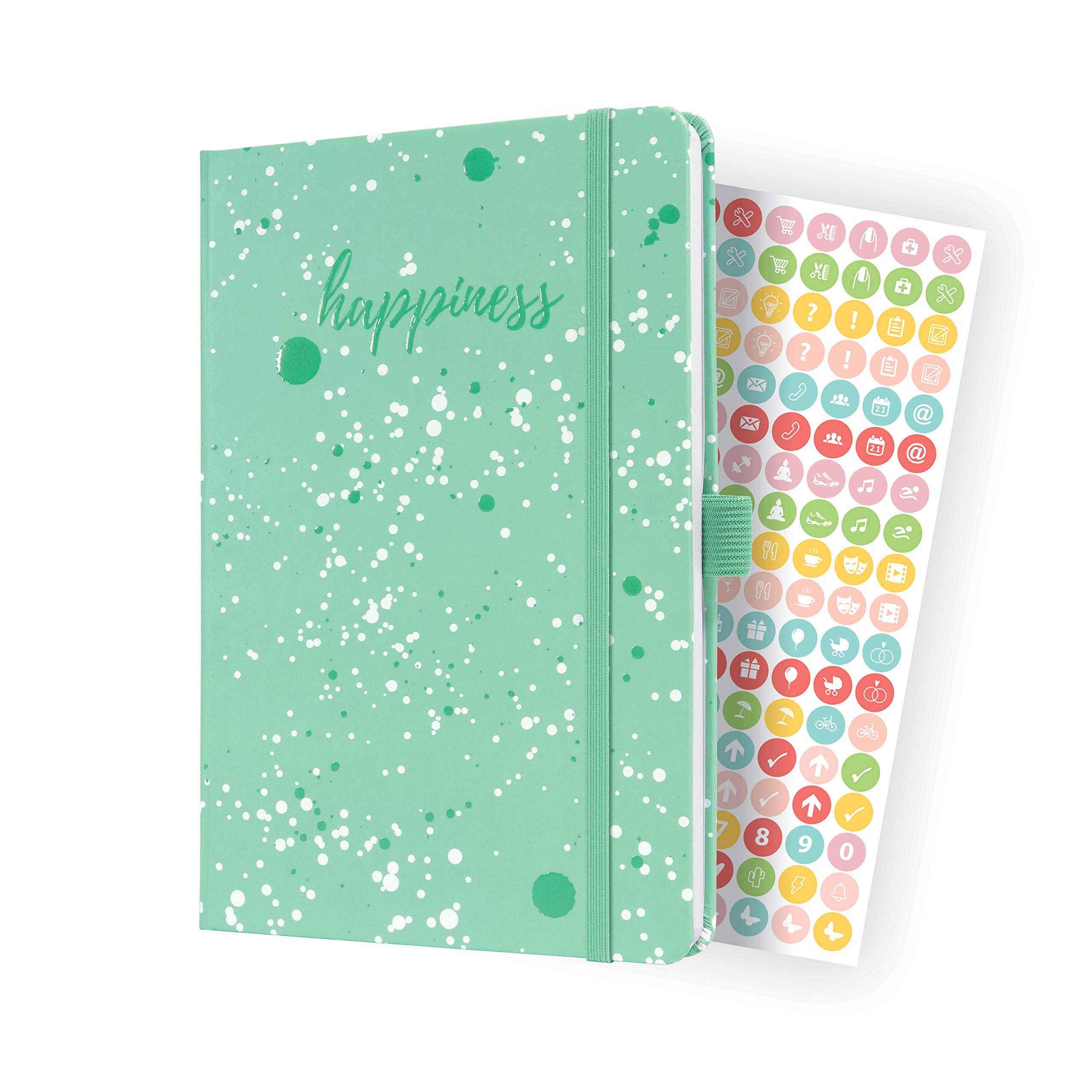 SIGEL J2303 Jolie weekly planner 2022 - Green Happiness - 13,5 x 20,3 cm - hardcover - 174 pages - mint