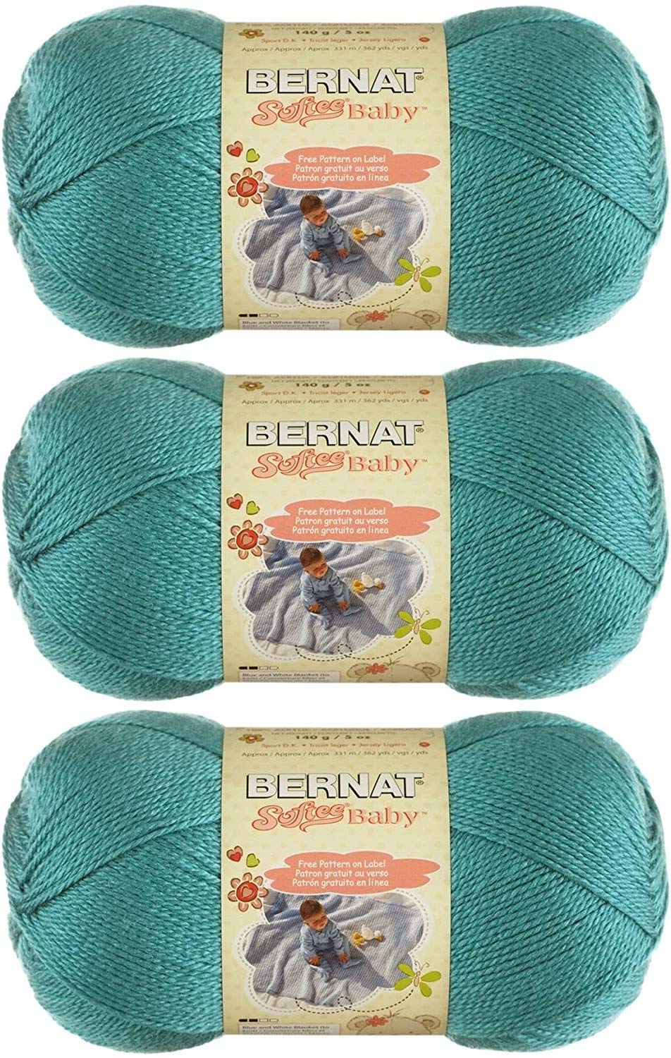 BERNAT SOFTEE BABY - PACK OF 3 BALLS - 140G EACH BALL - AQUA