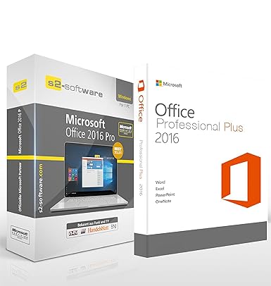 Microsoft® Office 2016 PRO (Professional Plus) DVD mit original Lizenz. S2 Software-Box. Papiere & Zertifikate. Alle Sprachen