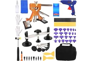Srepat 61pcs Paintless Dent Repair Tool Dent Puller Kit,Car Dent Repair Kit，Adjustable Width, Dent Car Dent Removal Kit