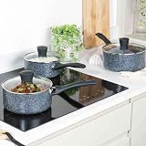 Russell Hobbs Nightfall 20cm Non-Stick Saucepan Induction Steel Lid view 7